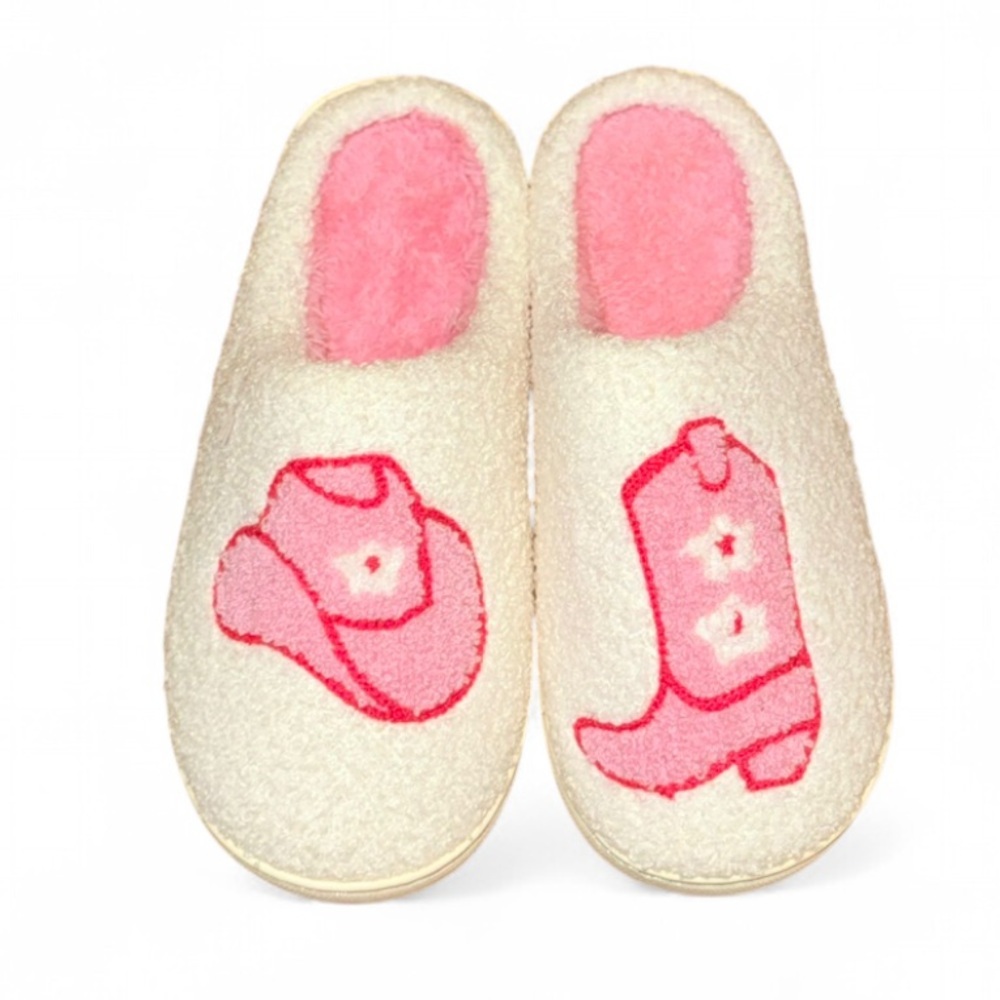 Cowgirl Up Cozy Slippers - NEW